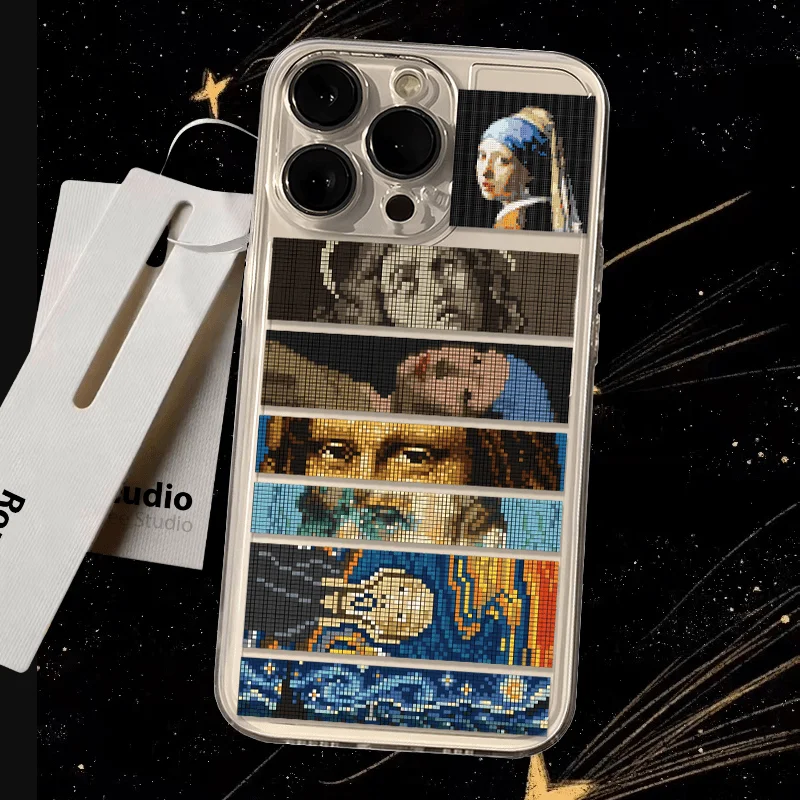 

Splicing Together World-Renowned Painting Phone Case For IPhone 16 15 14 13 12 11 ProMax XS XR 7 8 Plus Silcone Phone Case Cover