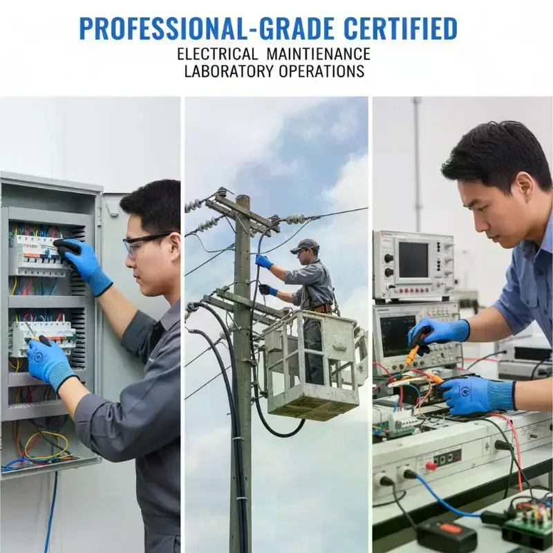 High-Voltage Insulating Safety Gloves – Blue, High-Elasticity Dielectric Protective Gloves for Electricians