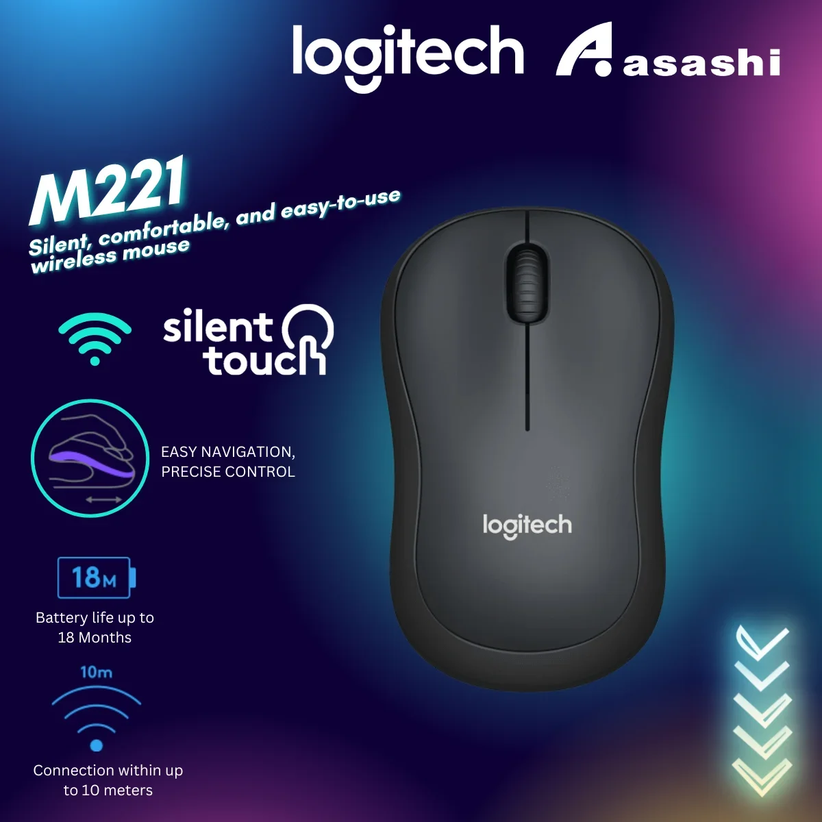 Logitech M220 마우스 패드 무선 마우스 여성용 사무실 소형 휴대용 노트북 컴퓨터 마우스 주변 장치
