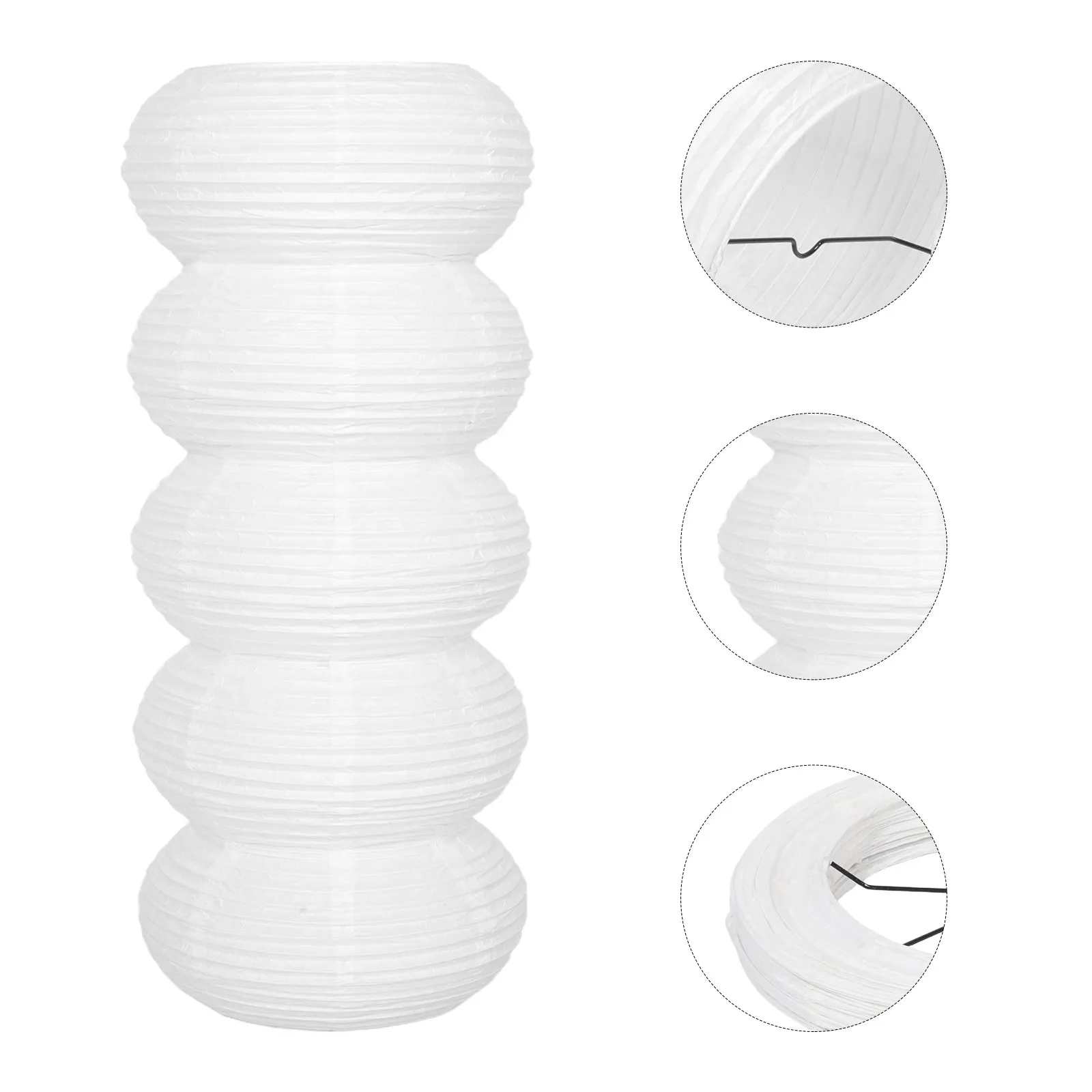 Tall Paper Floor Lamp Shade Elegant European Style Soft Diffused Light for Bedroom Living Room Study Area Space Saving Decor