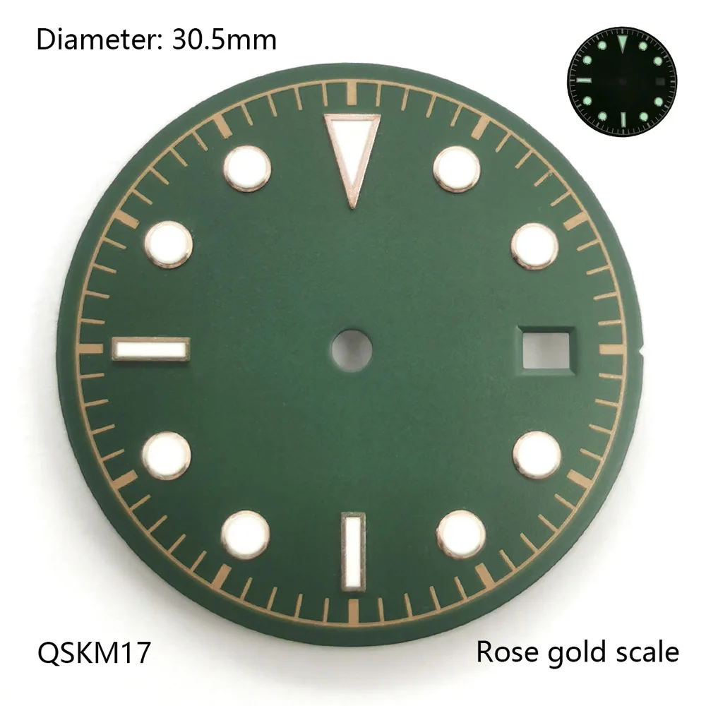NH35 dial 30.5mm green blue dial nh35 suitable for Japanese NH35 automatic mechanical movement watchmods can customize logo
