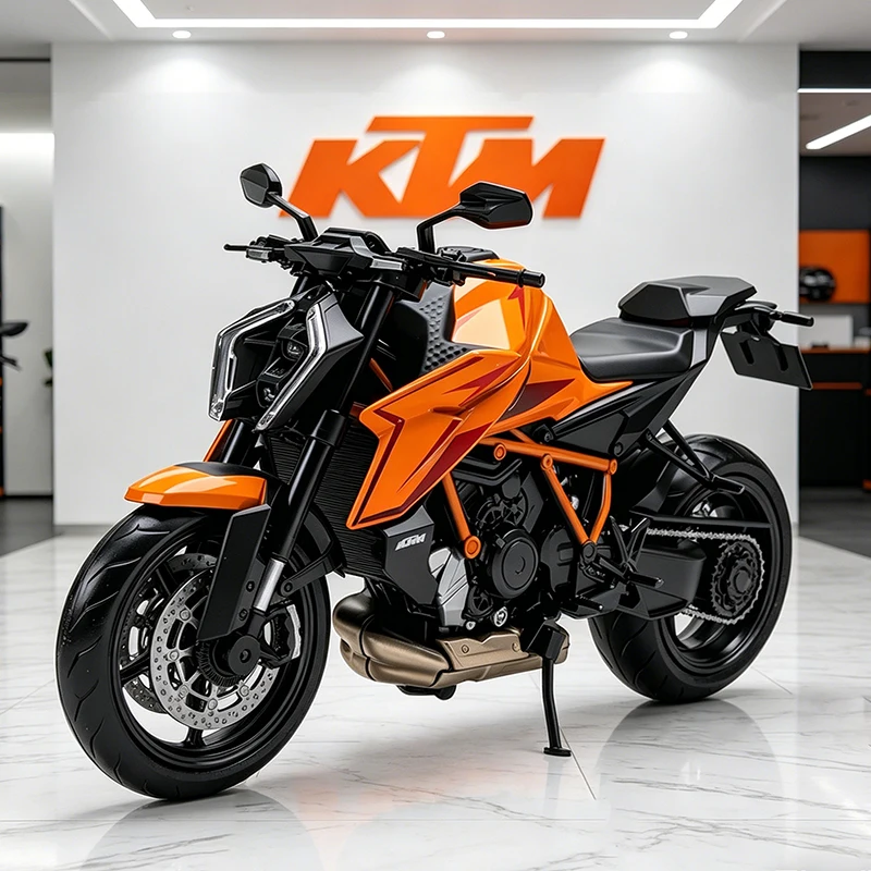 

NEW 1/12 KTM RC1390 KTM 1390 Motorcycle Model Toy Vehicle Collection Autobike Shork-Absorber Off Road Autocycle Toys Car