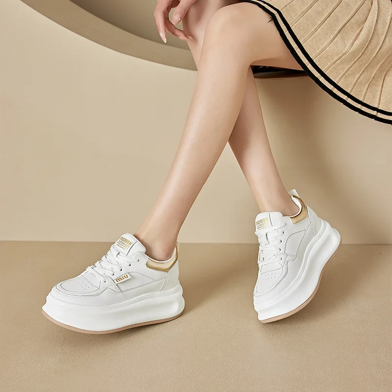 Casual board shoes for women 2025 new spring versatile single shoes  sponge cake sports shoes