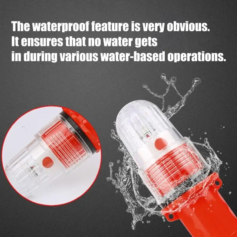 M5TC Compacts 3V LED Fishing Light Double Purpose Fish Attractor and Marine Warning Signals for Marine Applications