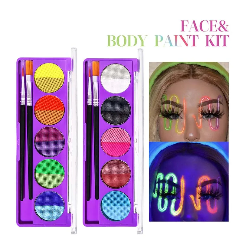 

20 Colors Face Body Painting Oil Safe Kids Flash Tattoo Painting Art Halloween Party Makeup Fancy Dress Beauty Palette