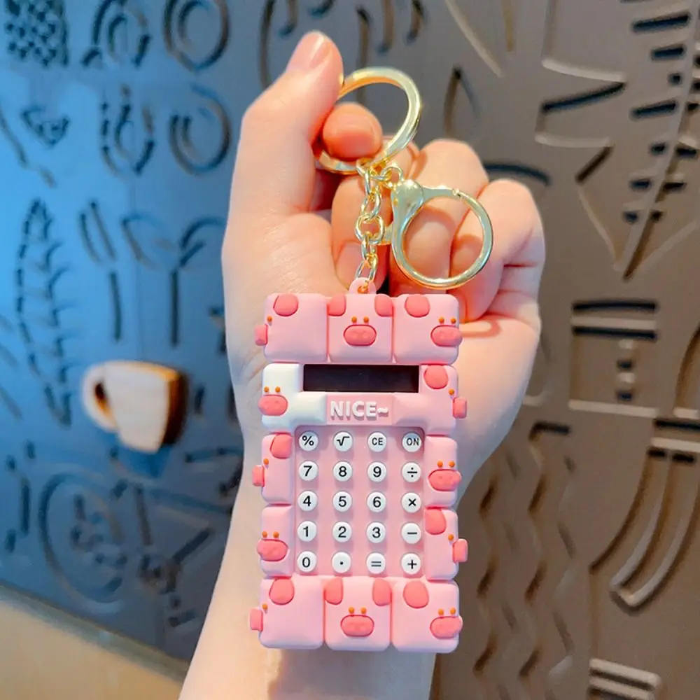 

with Keychain Calculator Keychain Evaluator Mini Mini Portable Digit Calculator Silicone Animal Cartoon Cute Calculator School