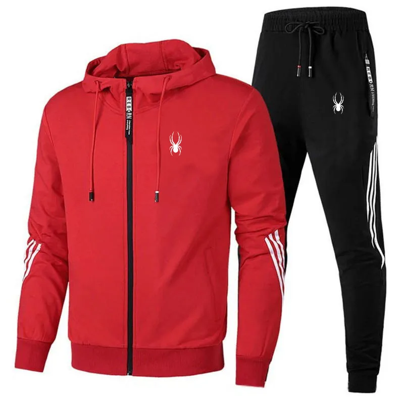 Brand Men Tracksuit 2 Pieces Men\'s Winter Jacket Casual Zipper Jackets Sportswear+Pants Sweatshirt Sports Suit Men Sets Clothing