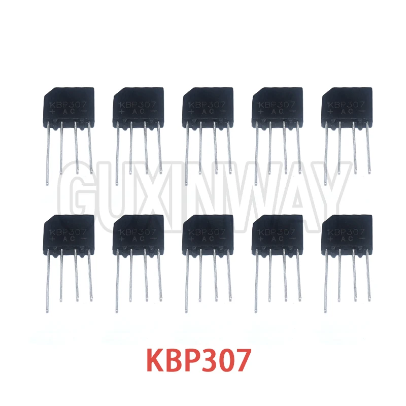 10 peças kbp307 dip4 diodo de potência eletrônica componentes ponte de diodo retificador 3a 1000v conjunto kit de imersão através do furo
