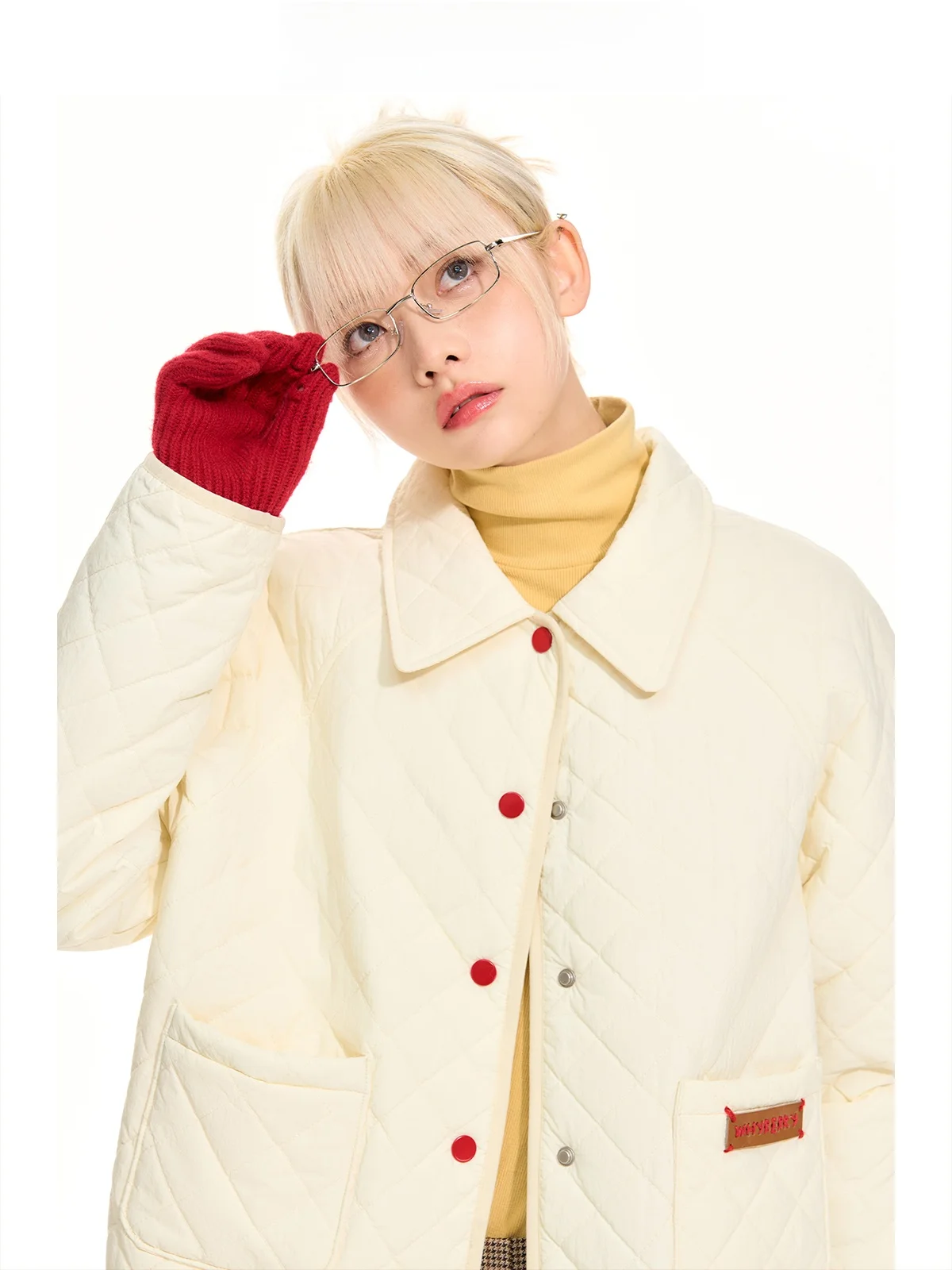 WhyBerry エアソーダ 薄手コットンインナーライニング付き Jaet レディース レイジー ヴィンテージ コットン コート カラー シングルボタン ロング Sve Regul...