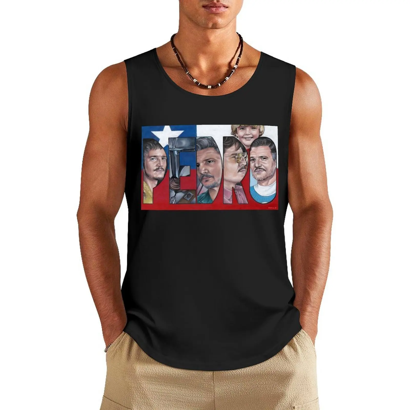 

Pedro Pascal Tank Top men clothes clothes for men summer gym top sleeveless t-shirts for men