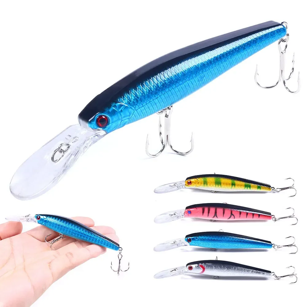 KNCONAN 12.5CM 14G Minnow Fishing Lure Laser Hard Artificial Bait 3D Eyes Wobblers Carp Fishing Tackle Slow Sinking Jerkbait