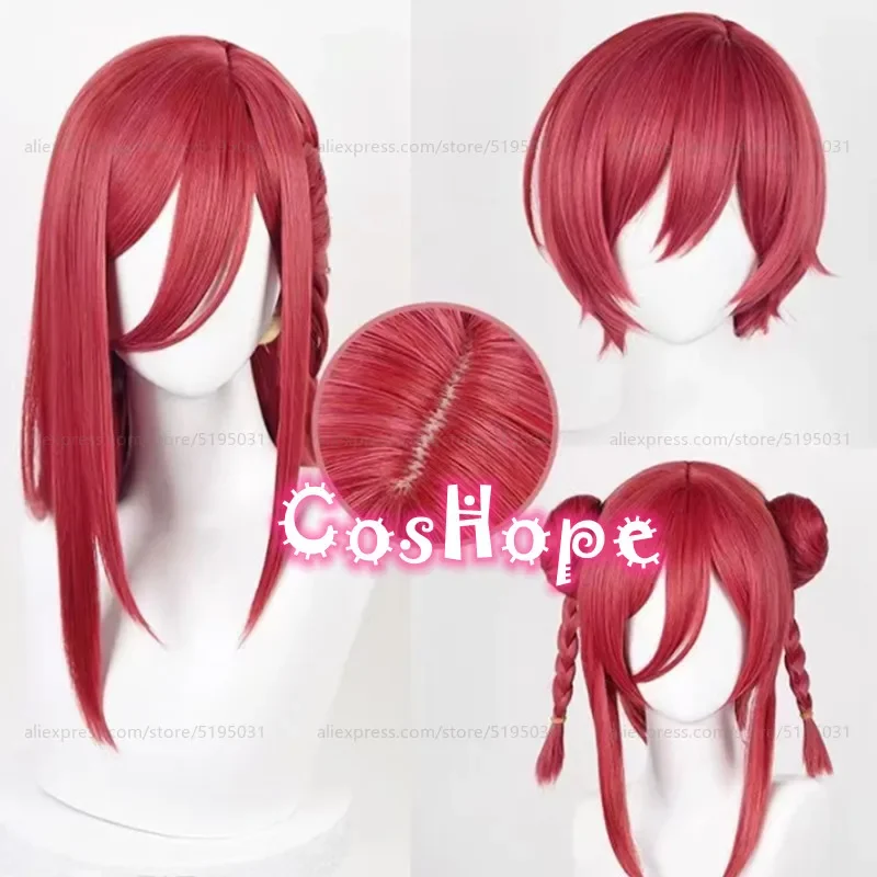 Chigiri hyoma cosplay wig pre styled wig wine red wig anime cosplay wigs wigs heat resistant synthetic wigs