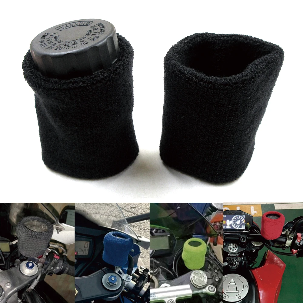 Universal Motorcycle Front Fluid Oil Brake Reservoir Sock For Honda CBR Ducati Kawasaki Ninja Yamaha YZF KTM Suzuki GSXR Triumph