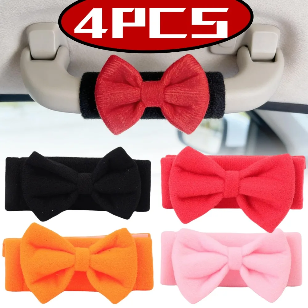 

Bowknot Car Roof Handle Protective Cover Cute Butterfly Bow Auto Emergency Brake Armrest Sleeve Car Interior Decor Accessories