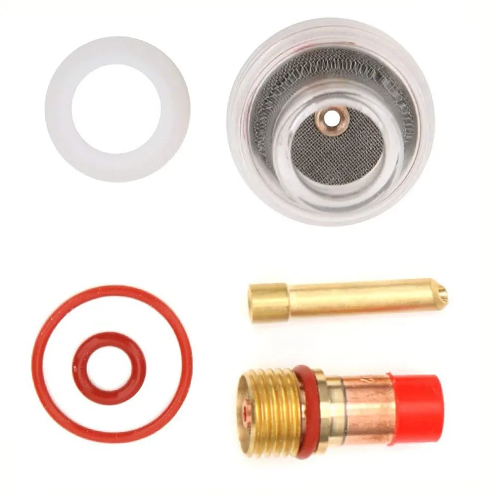 

Torch Gas Lens WP Torch Kit For Tungsten Needle Silicone Ring Transparent Glass Cup Anti-corrosion Copper Collet Body