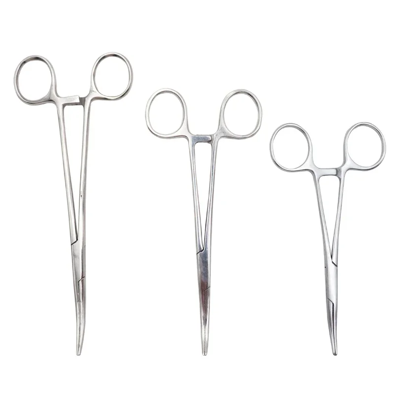 1pc Stainless Steel Pet Dog Cat Ear Hair Tweezers Curved Tip Cleaning Clamp Animal Hair Trimming Tool Hand Tools 12.5/16/18cm