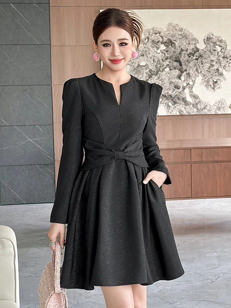 

Женское модное элегантное стильное профессиональное платье, женское модное черное короткое платье-качели Femme, милое вечернее деловое платье Vestidos Mujer