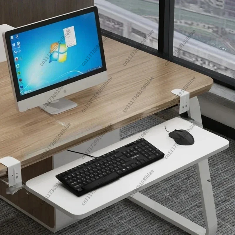 Clamp-On Keyboard Tray Ergonomic Sliding Under Desk Platform Retractable Keyboard Drawer For Computer Desk Office Organizer