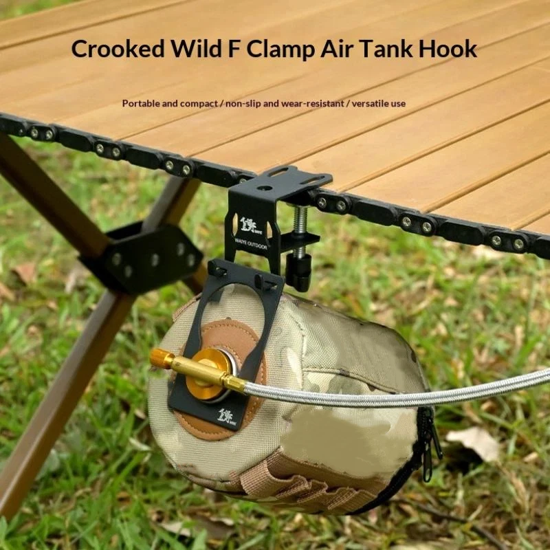 Hang Gas Canister Hook Outdoor Multi-purpose Gas Tank Hook With Hanging Plate Bottle Opener Camping Table Gas Stove Tank Hook