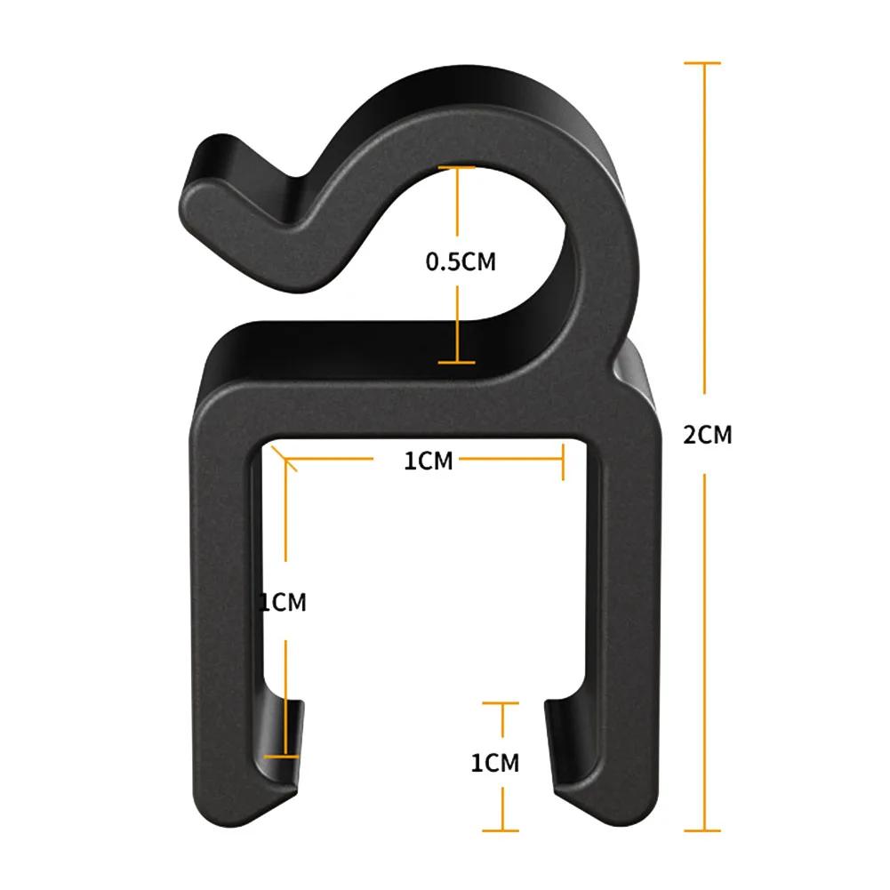 4x Clamp Stand Cable Clips Clips Desktop Fixing For PC Microphone Mount Plastic Stand 4PCS 6*2*1cm Black Cable