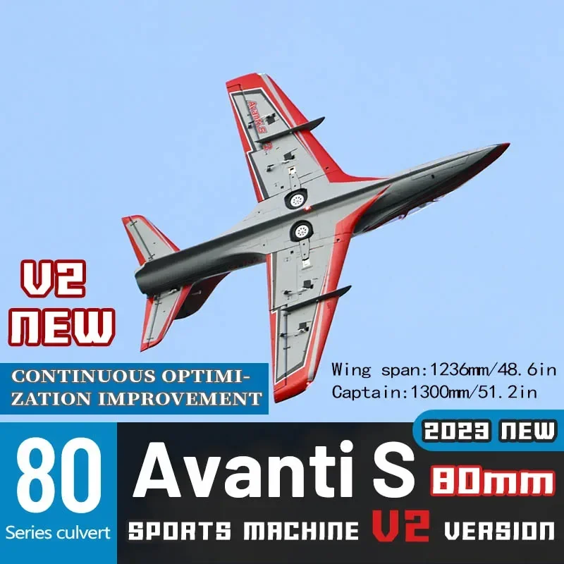 Freeewing Model RC EPO zdalnie sterowany samochód Avanti S V2 80mm EDF Jet aplane 80 Inrunner EDF Plane 6s PNP lub zestaw zestaw do lądowania