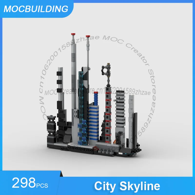 MOC Building Blocks City Skyline Model DIY Assemble Bricks Architecture Creative Collection Display Holiday Toy Gifts 298PCS