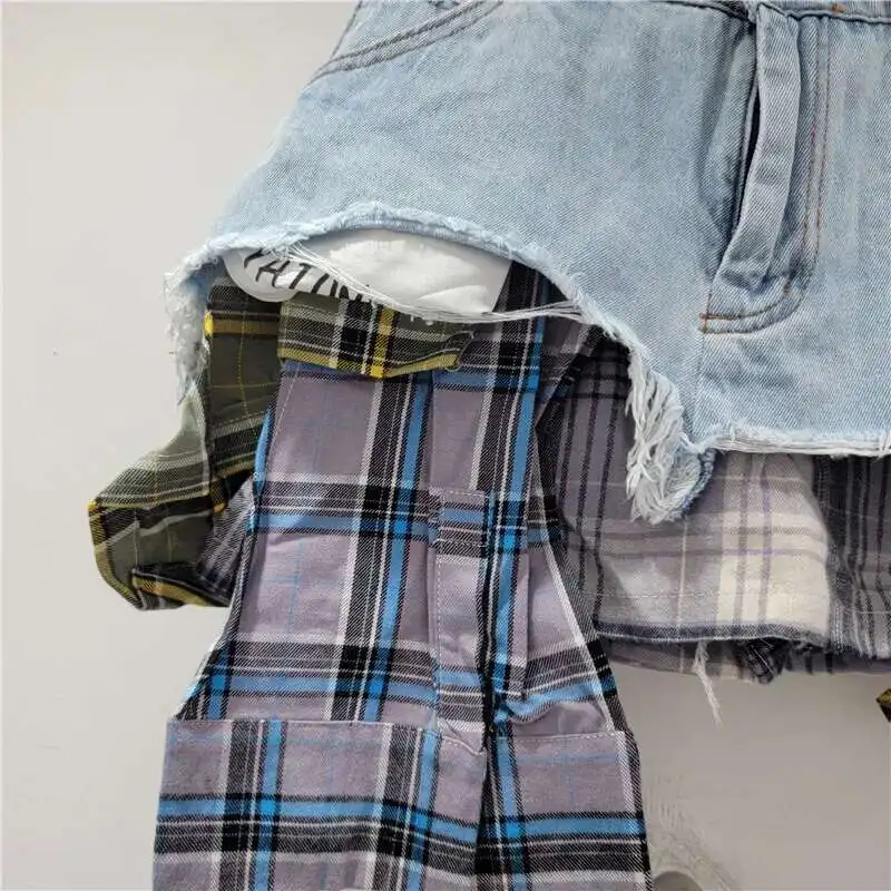 DEAT Women's Denim Skirt Colored Plaid Patchwork Irregular Deconstructed A-line High Waist Mini Skirt 2026 Spring New Fashion 60 S1cf66c5b77a54ae0aa5d6f4217133615a