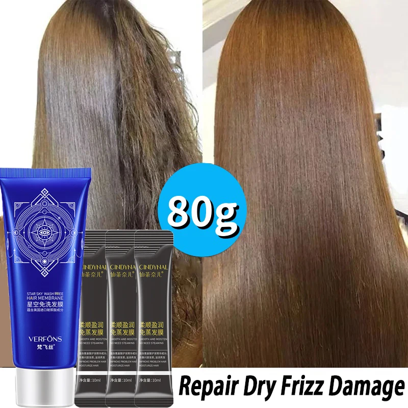 

Magical Keratin Hair Mask For Maltreated Hair 5 Seconds Repairing Damaged Frizzy Hairs Smoothing Nourish Straightening Hair Care