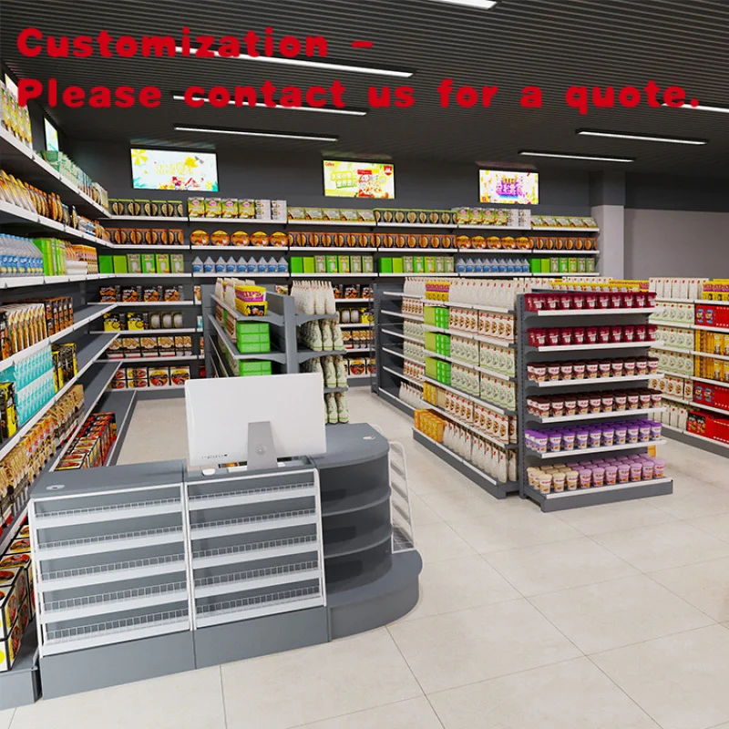 custom.High Grade Lower Price 6-shelf Light Duty Metal Rivet Shelving Standard Supermarket Shelves