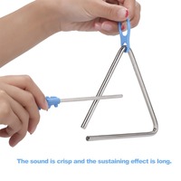 1pcs Triangle Music Orff Instrument Band Percussion Children's Triangle Percussion Equipment Kids  Performance Tool Toy