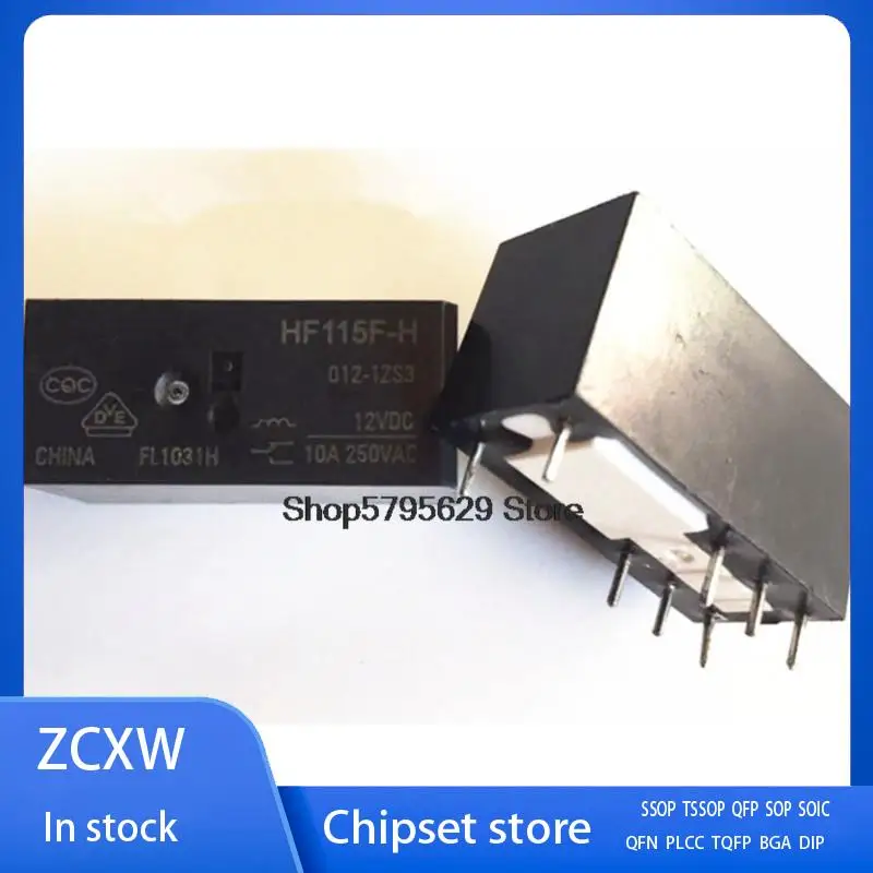 

5Pcs/Lot New HF115F-H 012-1ZS3 HF115F-H-012-1ZS3 12VDC 10A pin8 Relay