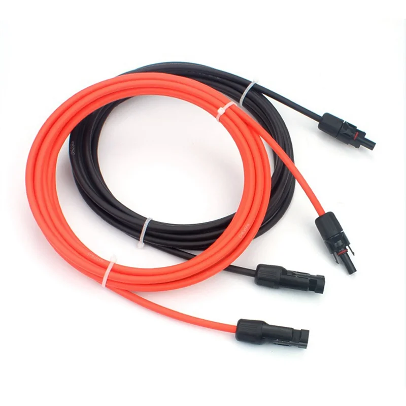 

Фотоэлектрический удлинительный кабель 10AWG, черный, красный, каждый 10 м, 1X6 мм2, 1000 В, 1 ядро, луженый бескислородный медный провод