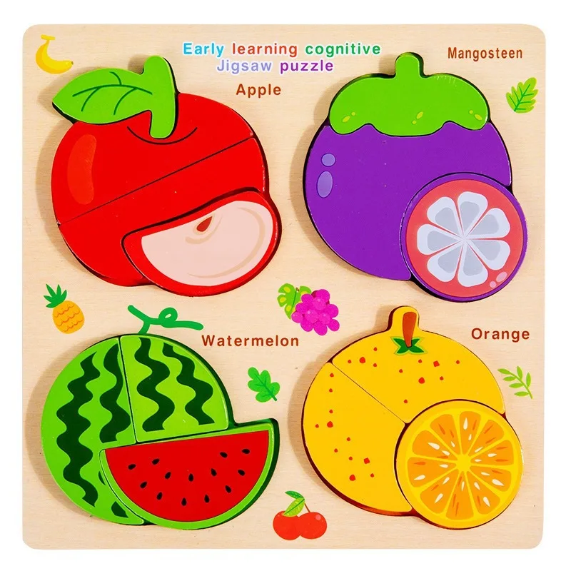 Preschool Montessori Early Education, Enlightenment Cognitive Matching, Children's Animal Traffic Puzzle Toys