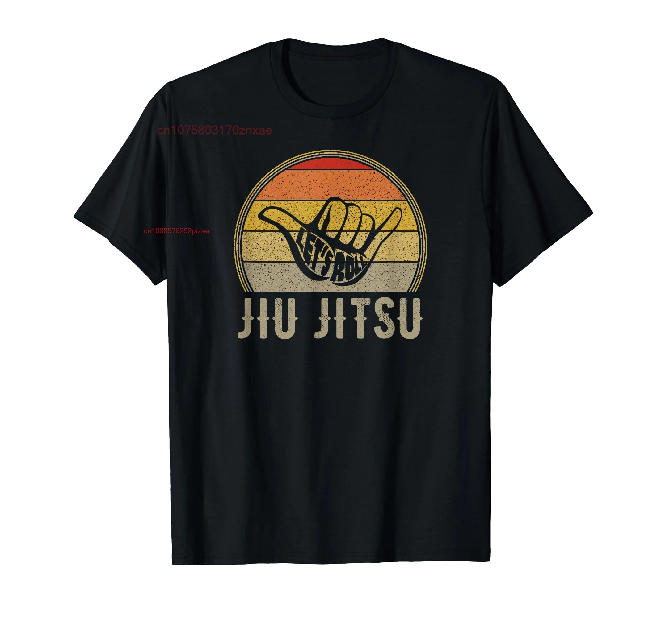100% Cotton Let's Roll Jiu Jitsu Hand Vintage Sunset Funny Martial Arts T-Shirt MEN WOMEN UNISEX T Shirts Size S-6XL