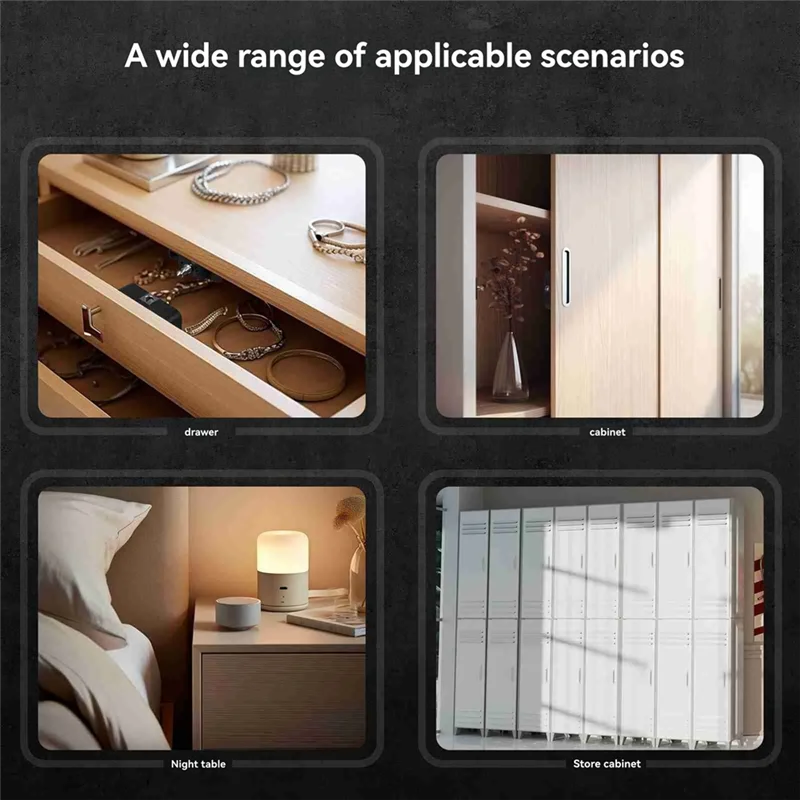 ABSQ-Tuya-cerradura inteligente con Bluetooth, tarjeta IC sin llave, desbloqueo por aplicación remota, Control para mesita de noche, puerta de armario y cajón