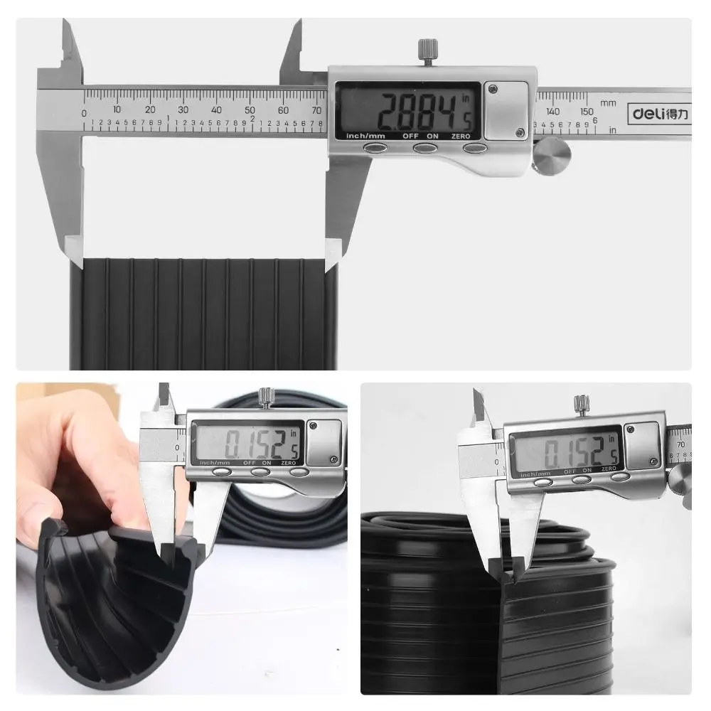 Durable U-Shape Garage Door Bottom Seal Wear Resistance Non-deforming T Ends Sealing Strip 5m Rubber Replacement Seal