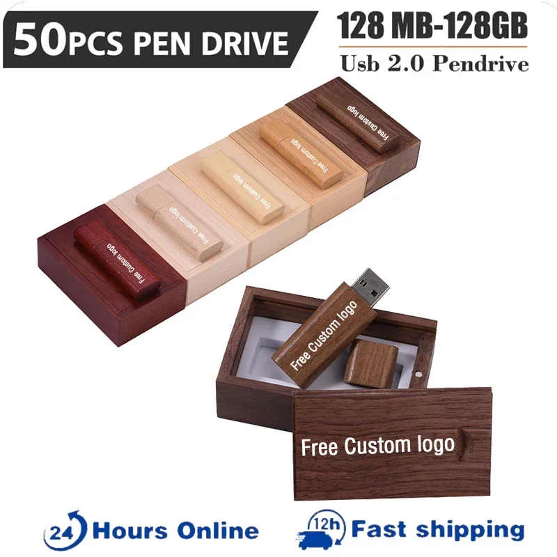 

Free Custom LOGO 50 PCS LOT Creativity Round Wooden USB 2.0 + Box USB Pen Drive 4GB 8GB 16GB Wholesale USB Flash Drive 16GB 32GB