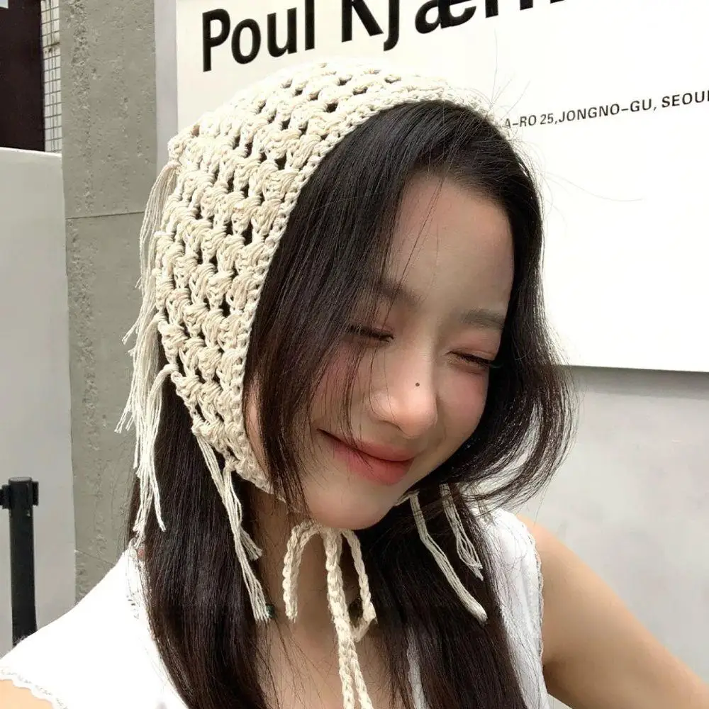 Jupe courte triangulaire 2 en 1, demi-jupe, rideau de fesses, écharpe de cheveux à lacets Y2K pour femmes, bandeau Photo de voyage coréen, tablier d'habillage