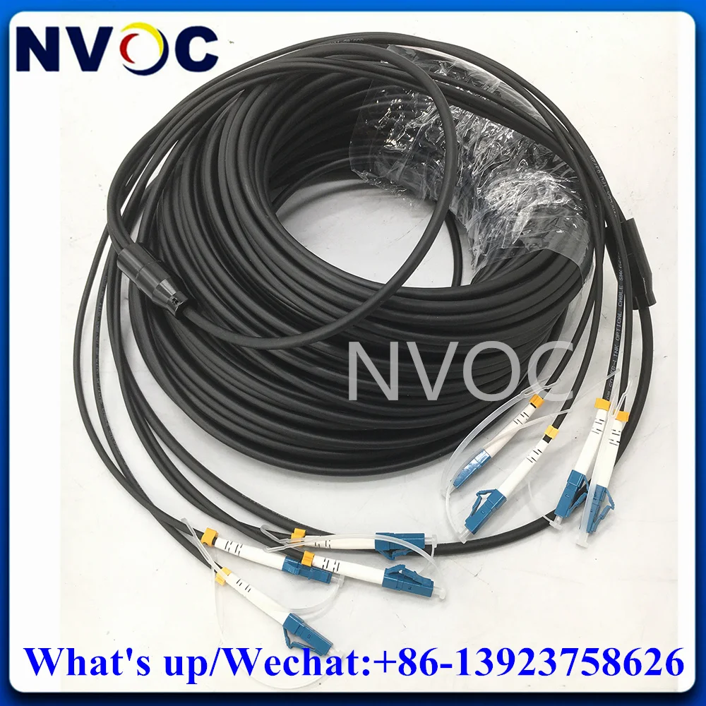 

100M 4/6/8Core SM Single Mode LC/SC/FC/ST 4/6/8/12Fiber OM1 62.5/125 Multimode MM Armored Fiber Optic Patch Cord Cable Connector