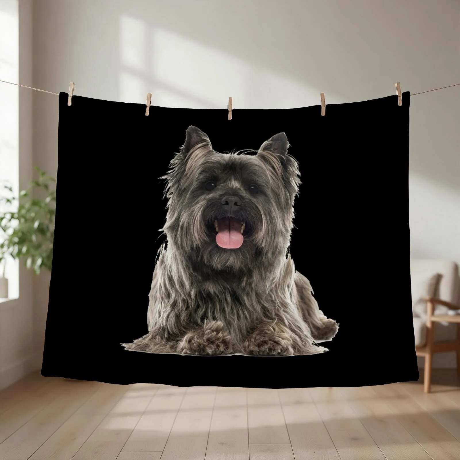 Cairn Terrier Throw Blanket couch cozy soft plush fuzzy picnic outdoor blanket