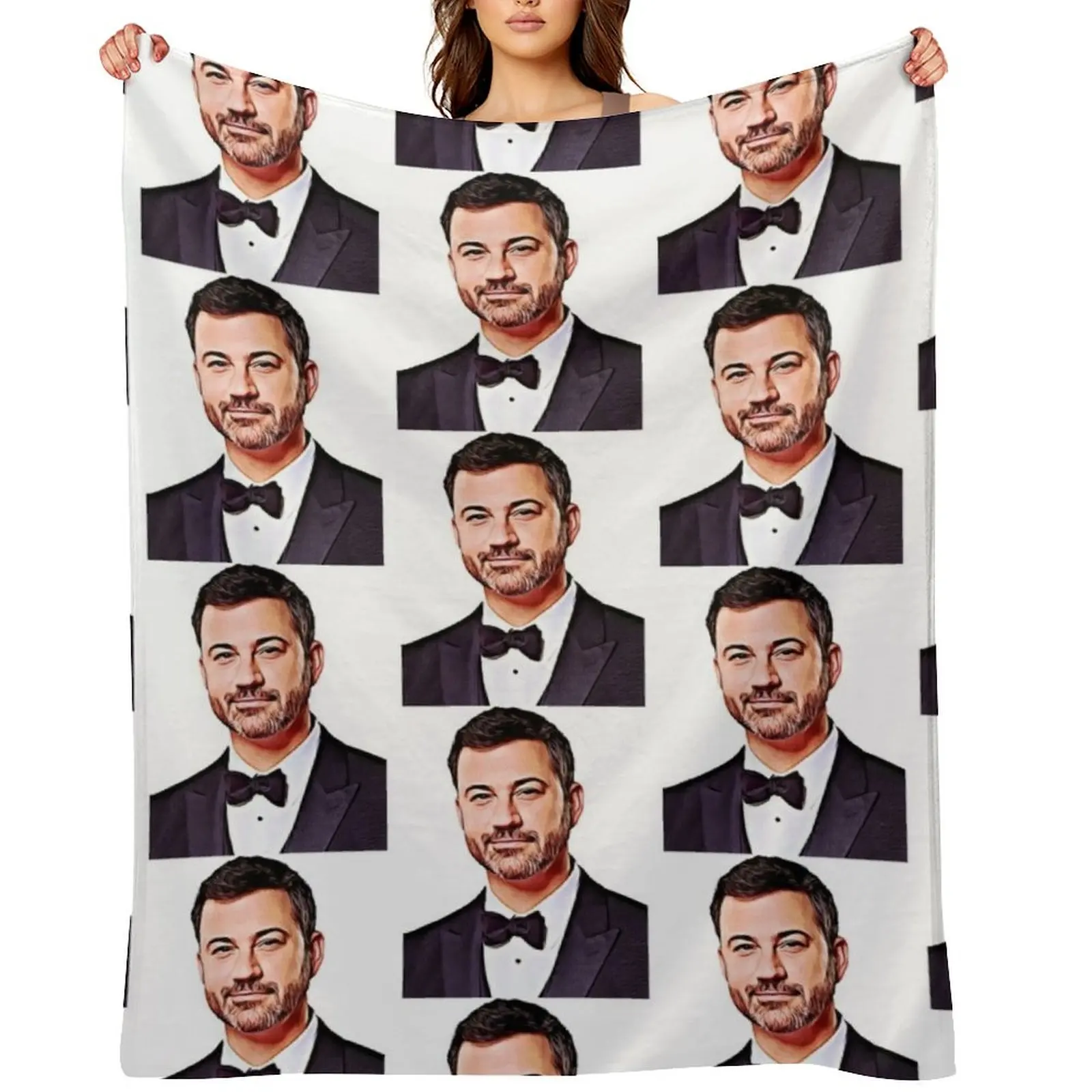 

Jimmy Kimmel Throw Blanket Single Bed linens Camping Blankets