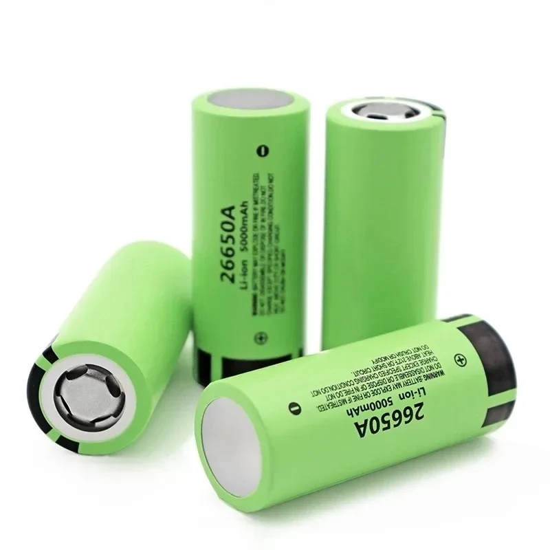 100% New Original high quality 26650A battery 5000mAh 3.7V 50A lithium ion rechargeable  LED flashlight+charger