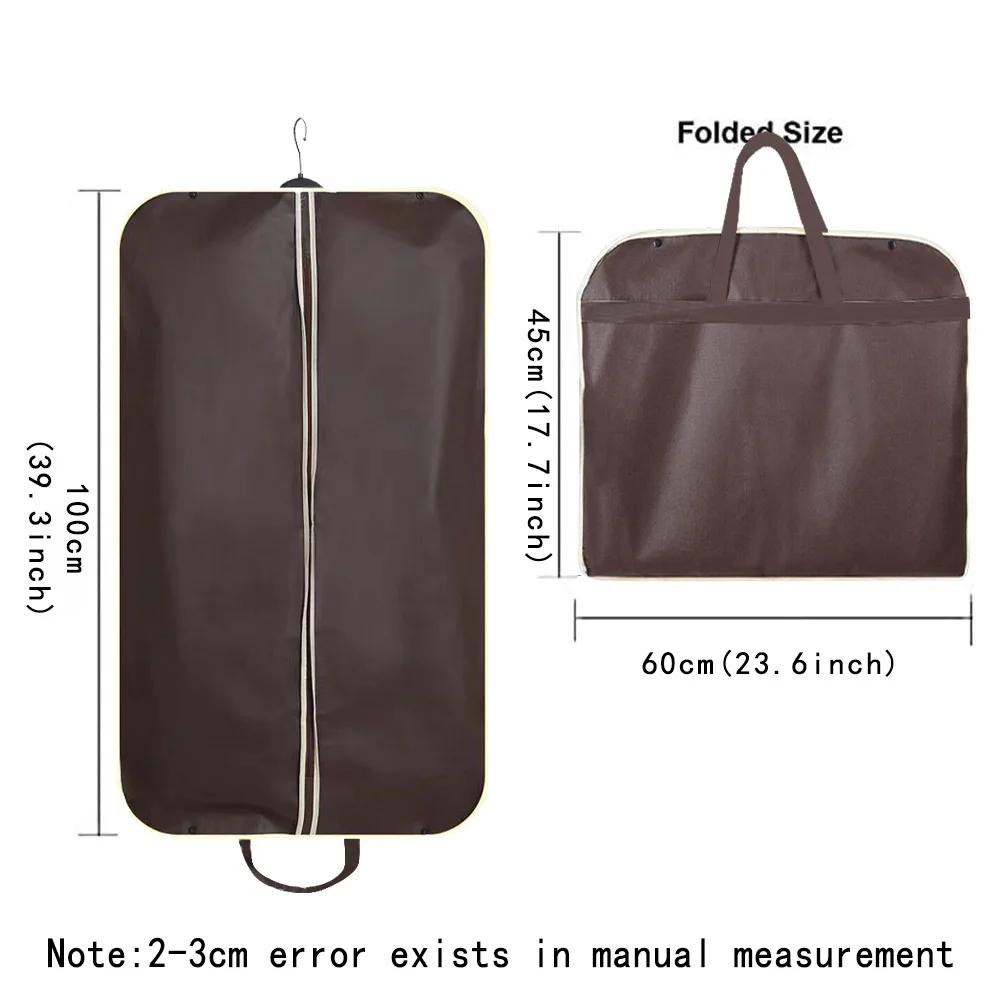 Clothing Dustproof Cover Bear Letter Print Dress Dust Cover Wardrobe Suit Coat Storage Bag Garment Bag Hanging Clothes Organizer