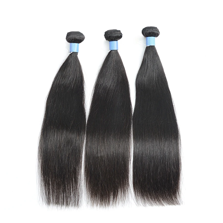 Wow Angel-Bundles de cheveux humains raides brésiliens Remy, cheveux 100% soyeux, extensions de cheveux vierges, 28 po, 30 po, 3/4 pièces