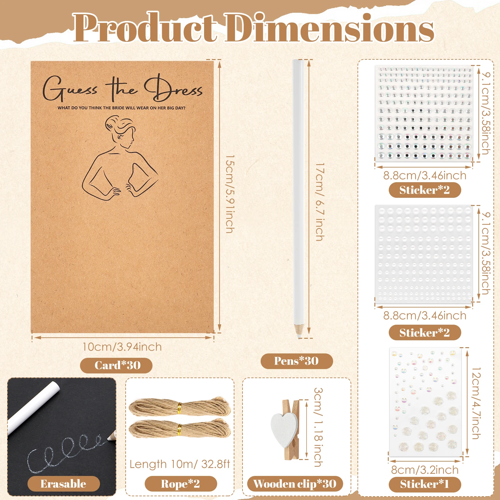 30 cartes de jeu de devinettes - Wedding Water Supply avis et prix