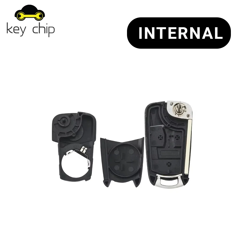 Casing Kunci Mobil KC Untuk Opel Vauxhall Corsa D Astra H Zafira B 2004 2005 2006 2007 2008 2013 LOGO Asli Flip Remote