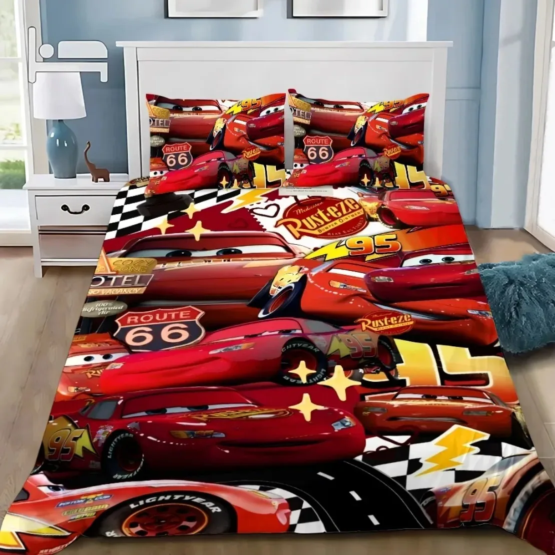 Car Story duvet cover pillowcase, bedroom decoration for adults and children, bedding set with zipper, Disney cartoon print