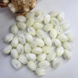 7*10mm carved beads natural shell mother of pearl jasmine flower beads for Vintage hawaiian jewelry
