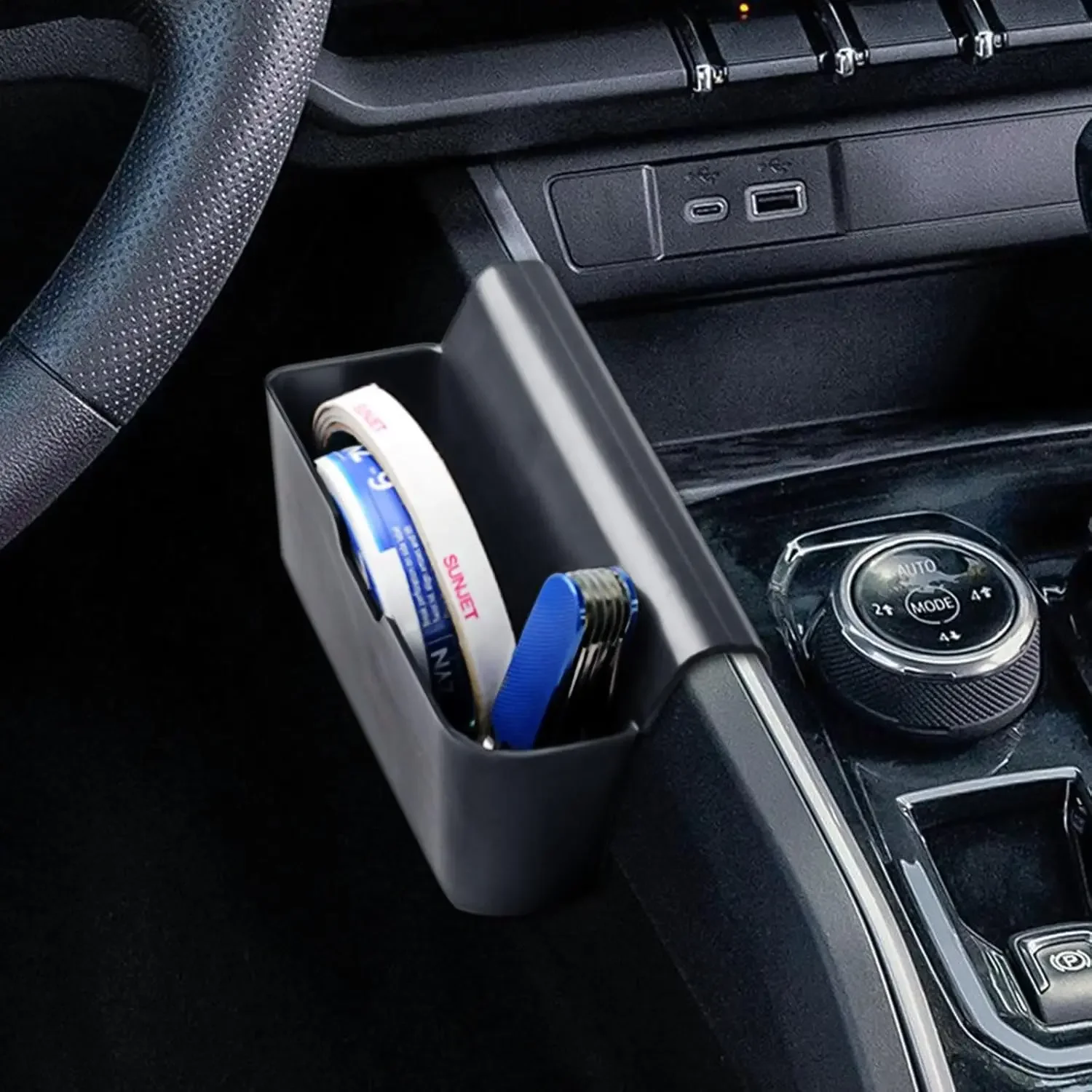 RUNROAD Center Console Shifter Organizer For 2023 2024 2025 2026 Chevy Colorado/GMC Canyon Accessories Gear Shift Storage Box