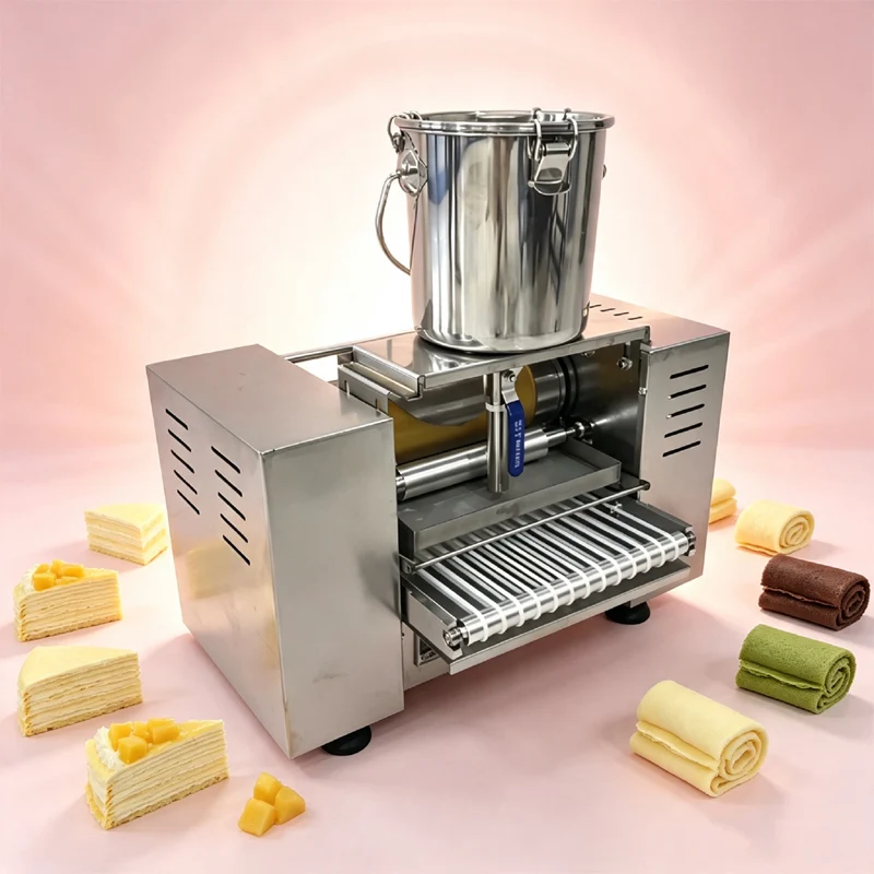 Automatic Mille Crepe Machine Commercial Durian Mango Egg Wrapper Making Machine For Towel Roll And Spring Pancake Machine
